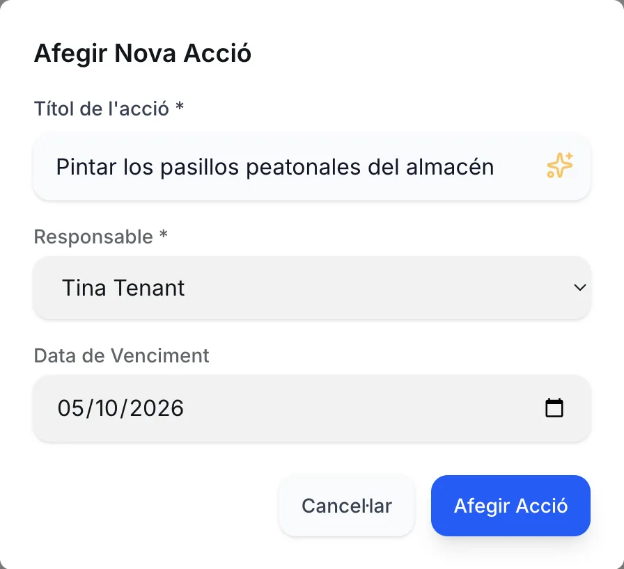 Diàleg Afegir Nova Acció