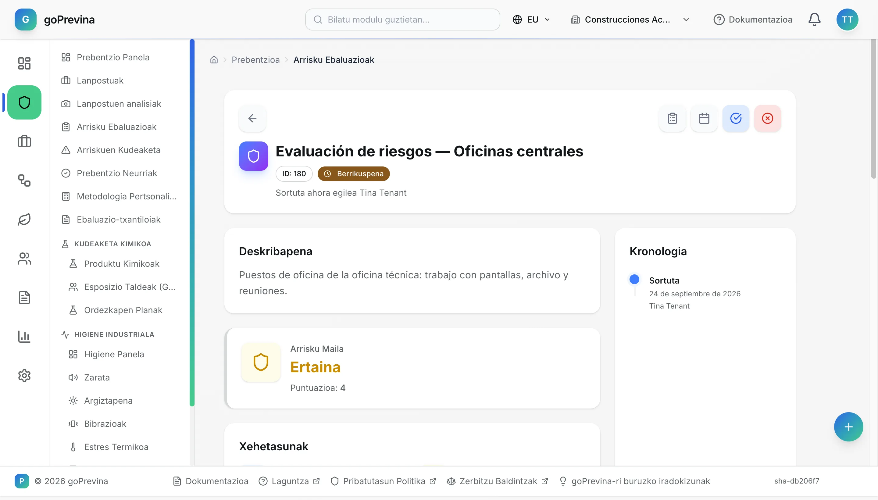 Bulego nagusietako ebaluazioa berrikuspenean, Onartu eta Baztertu botoiekin